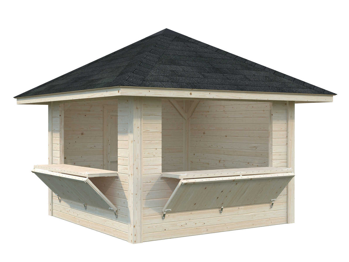 Bianca 8.3m2 Set 105 (3x3m) Kahe lukustatava luugiga kiosk