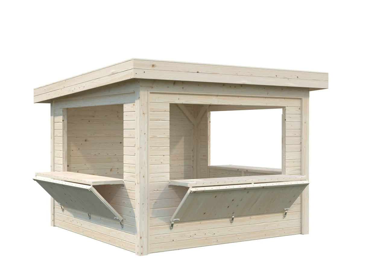 Lenna 8.3m2 Set 306 (3x3m) Lamekatusega kolme luugiga kiosk