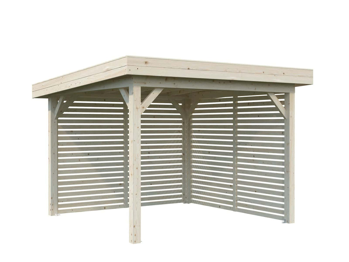 Lenna 8.3m2 Set 302 (3x3m) Lamekatuse ja võreseintega ruudukujuline paviljon