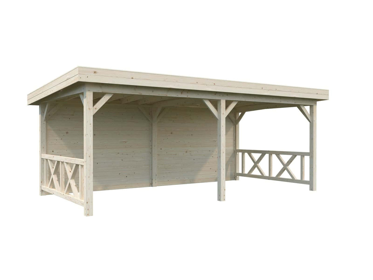 Lenna 16.6m2 Set 308 (5.88x3m) Lamekatusega suur väliköök