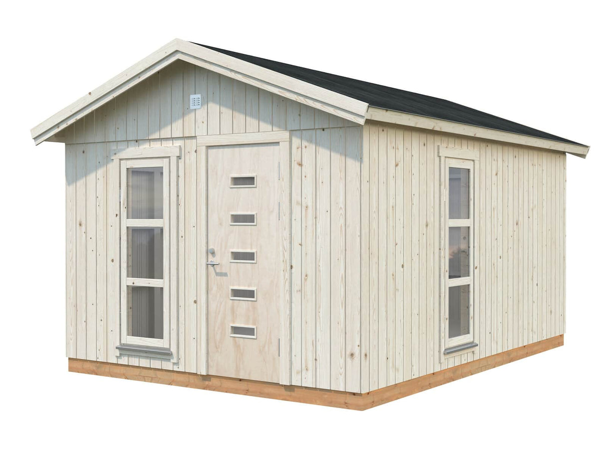 Ly 13.6m2 (3.3x4.52m | 18mm) Valmis seinaelementidest soojustusvalmidusega aiamaja