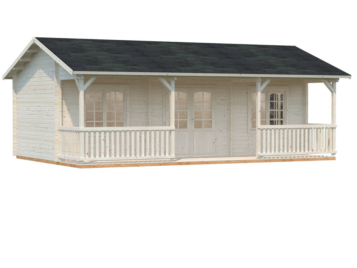Sandra 25.6+11.1m2 (7.71x3.5m | 44mm) Kolmetoaline freespruss-suvila