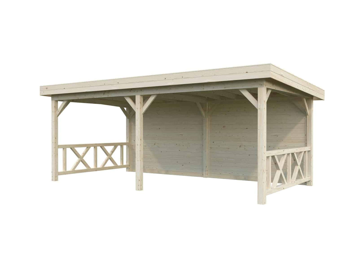 Lenna 16.6m2 Set 308 (5.88x3m) Lamekatusega suur väliköök
