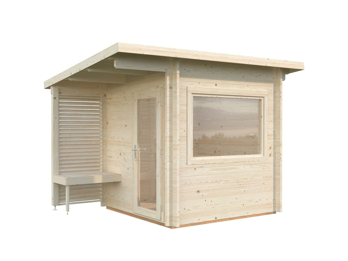 Sanna 4.1m2 (2.1x2.1m | 44mm) Kompaktne saunamajake
