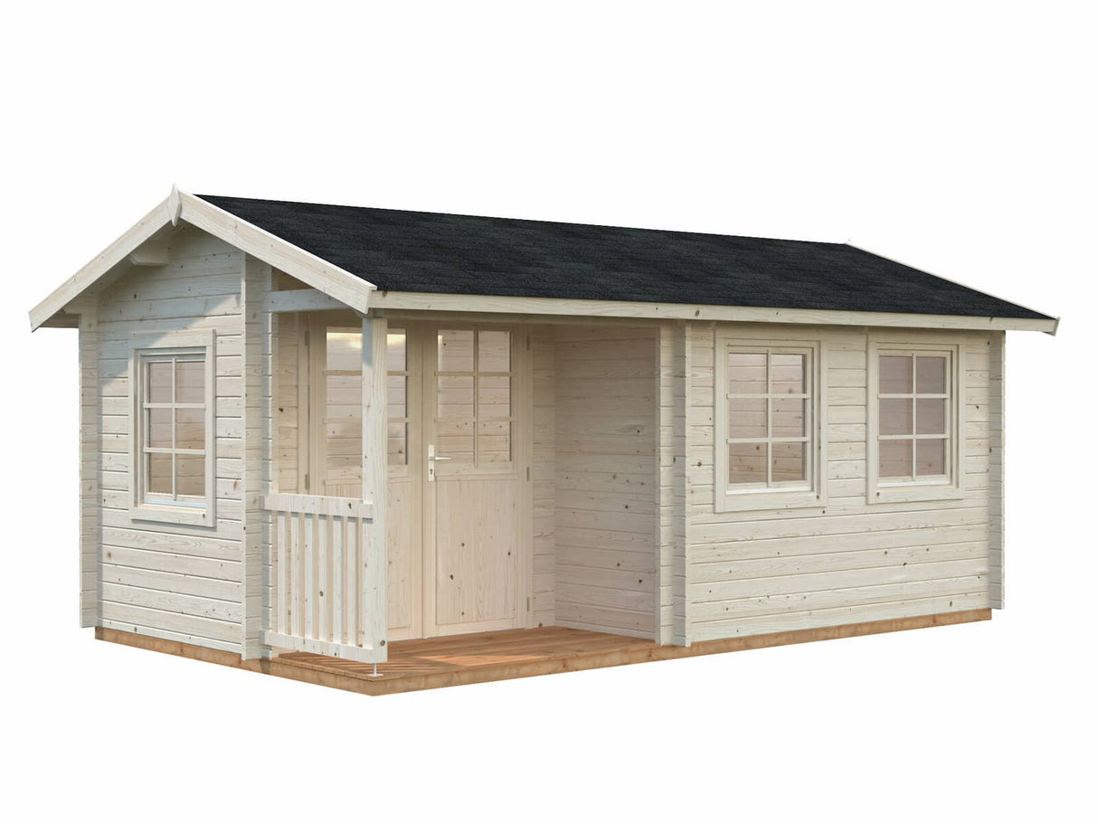 Susanna 12.4m2 (5.1x3m | 44mm) Traditsiooniline freespruss-aiamaja