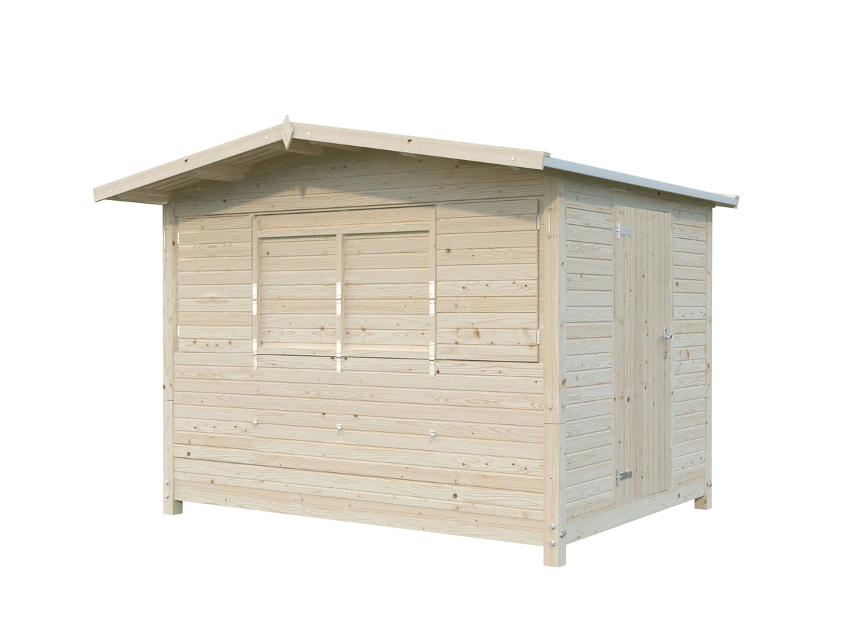 Marian 6.2m2 (2.98x2.28m | 16mm) Valmis seinaelementidest kokkuvolditav kiosk