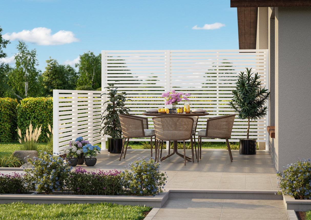 Aiaelement 'Line 12x10' (1180x1735) terrassi privaatsussein