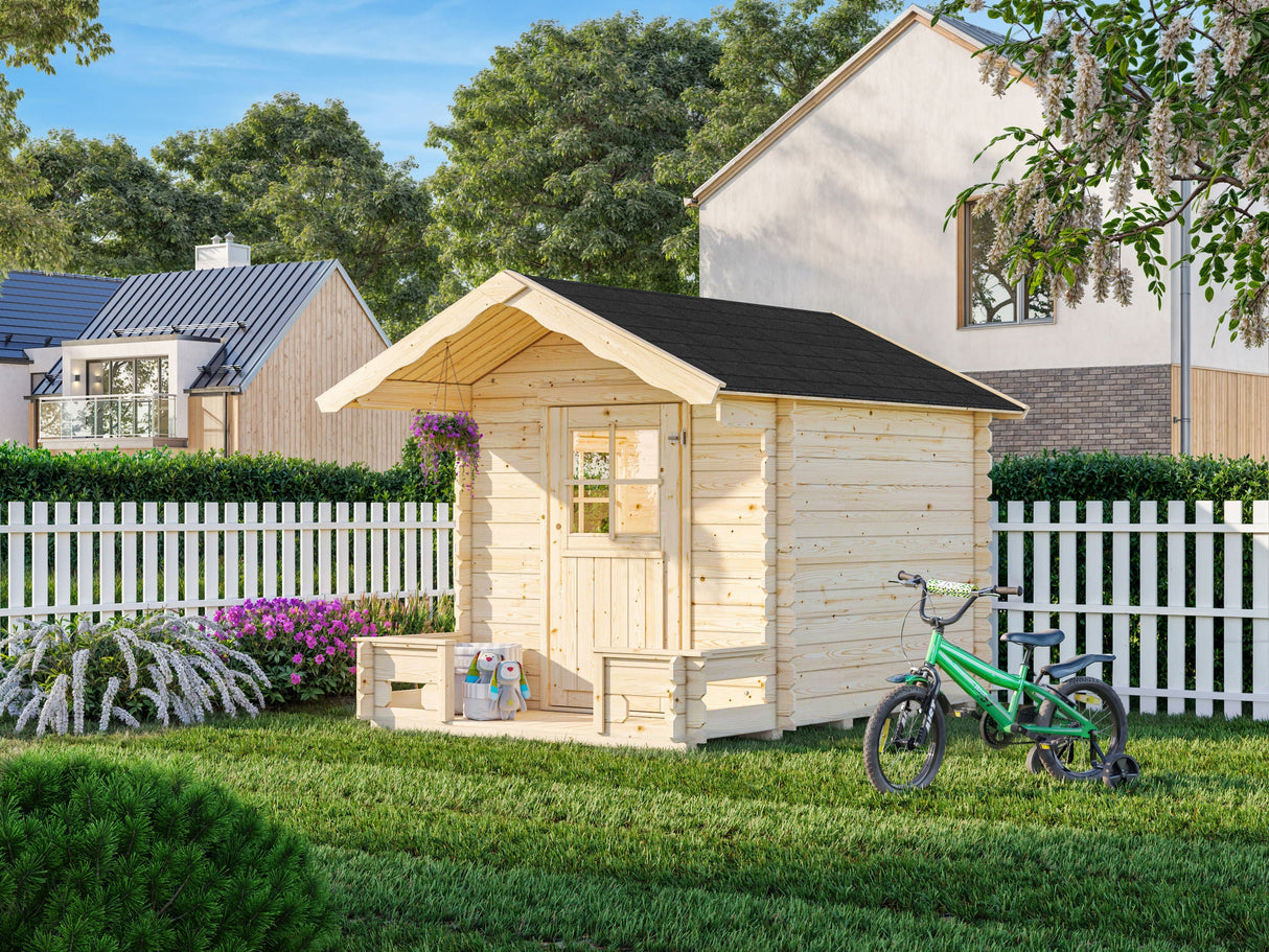 Stina 3.1m2 (1.8x1.8m | 19mm) Freesprussidest mängumaja