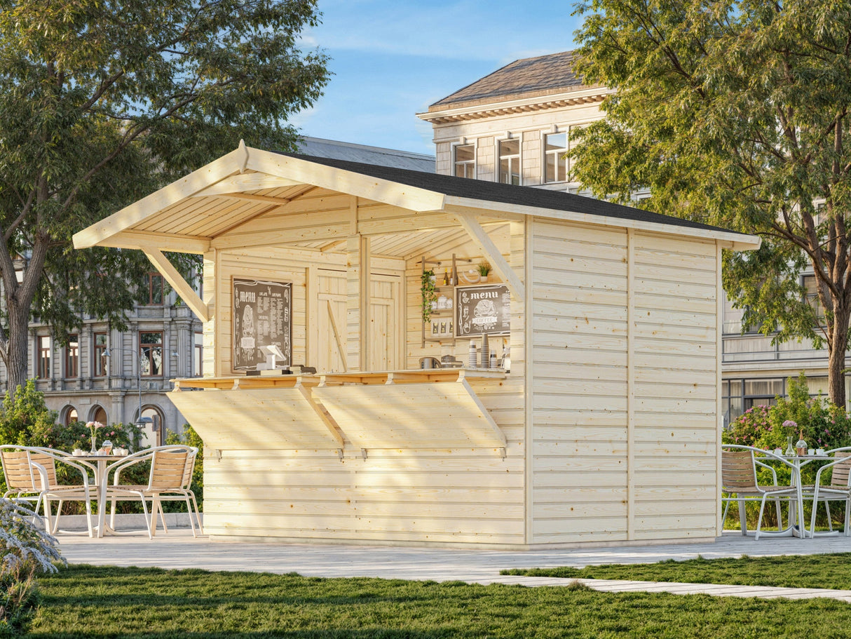 Stella 5m2 (2.73x1.9m | 16mm) Valmis seinaelementidest kiosk