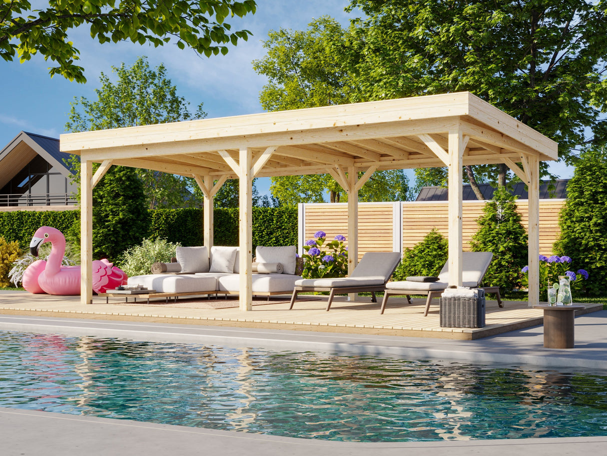 Lenna 16.6m2 (5.88x3m) Lamekatusega suur paviljon