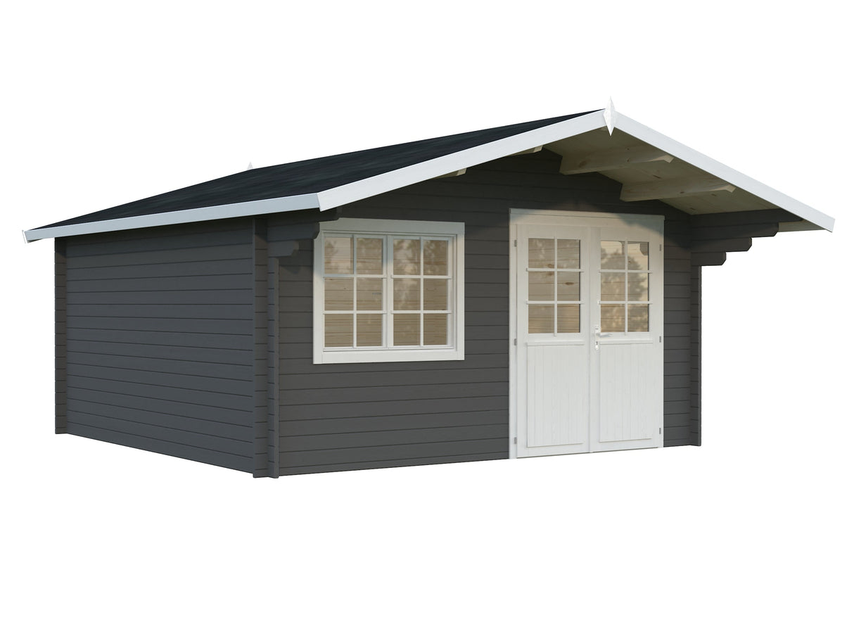 Britta 17.5m2 (4.26x4.26m | 40mm) Mägimajakese stiilis freespruss-aiamaja