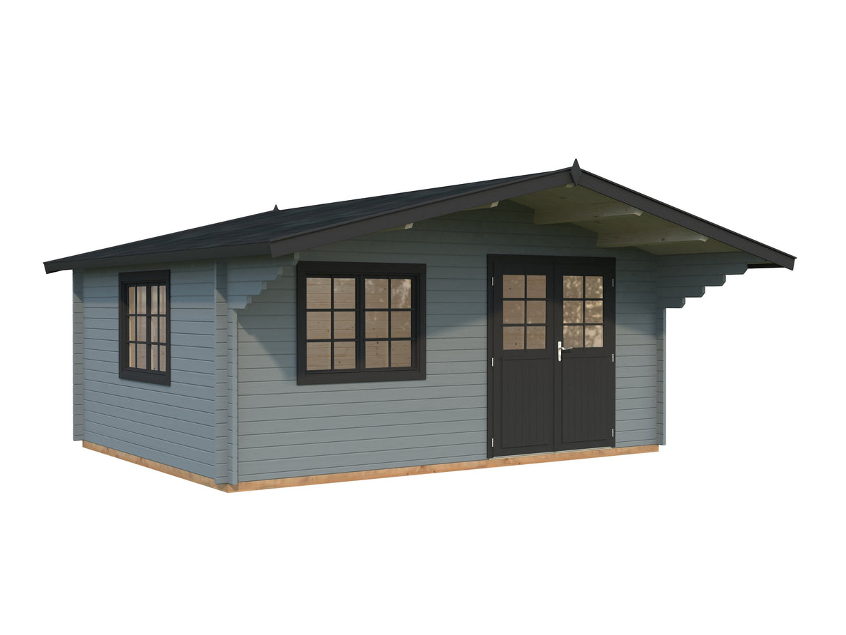 Sally 19.1m2 (5.1x3.9m | 44mm) Suur põhjamaises stiilis freespruss-aiamaja