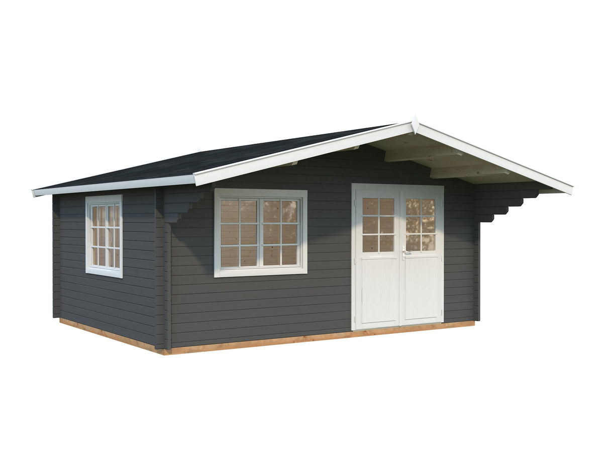 Sally 19.1m2 (5.1x3.9m | 44mm) Suur põhjamaises stiilis freespruss-aiamaja