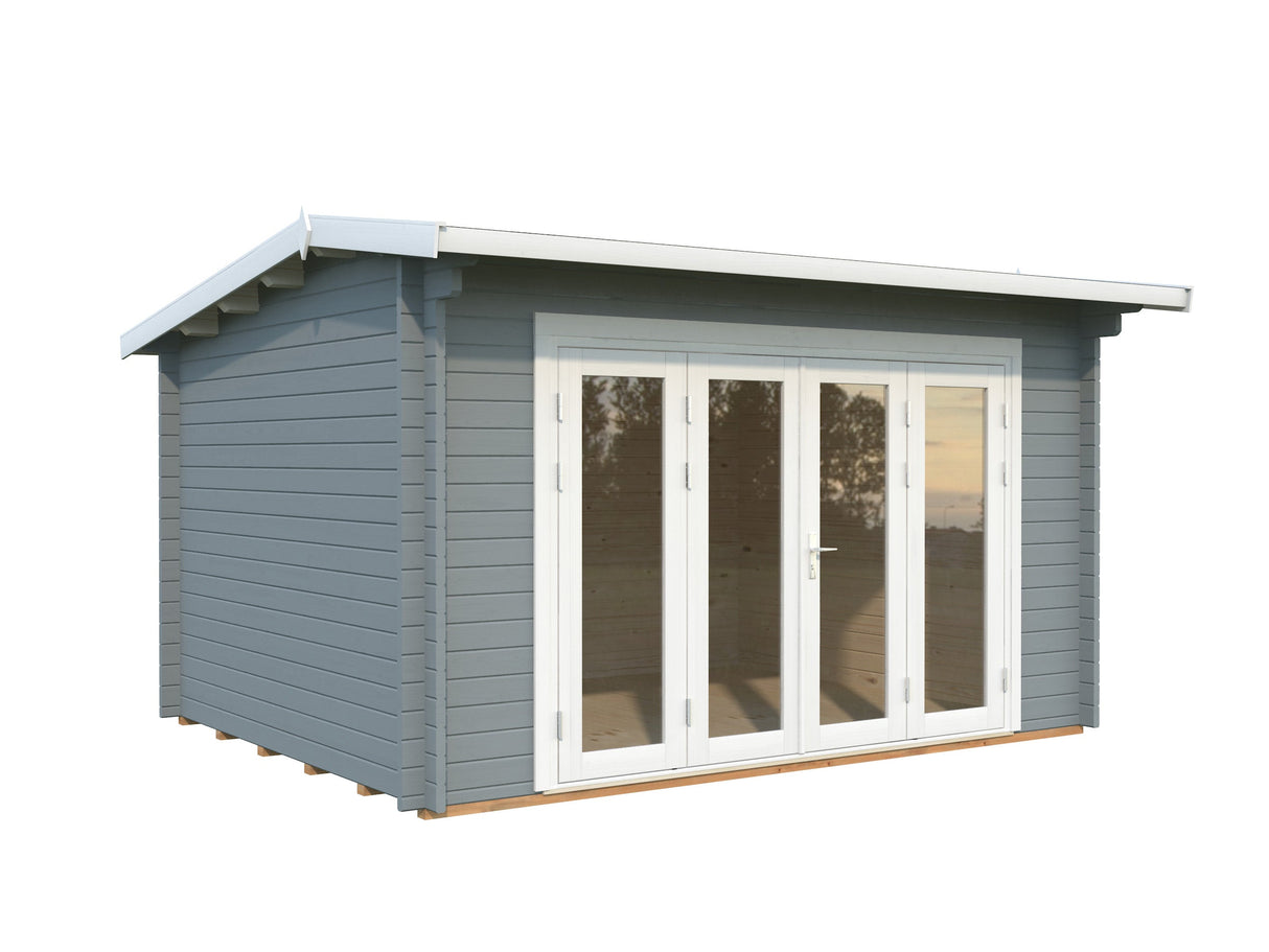 Ines 11.1m2 (3.9x3m | 44mm) Freespruss-aiamaja voldikustega
