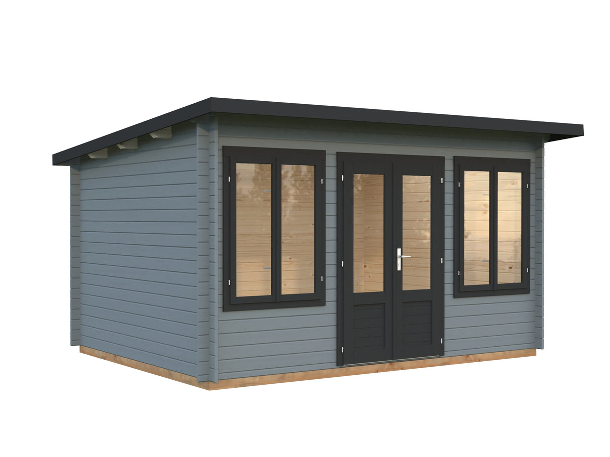 Lisa 11.5m2 (4x3m | 34mm) Lamekatusega freespruss-aiamaja