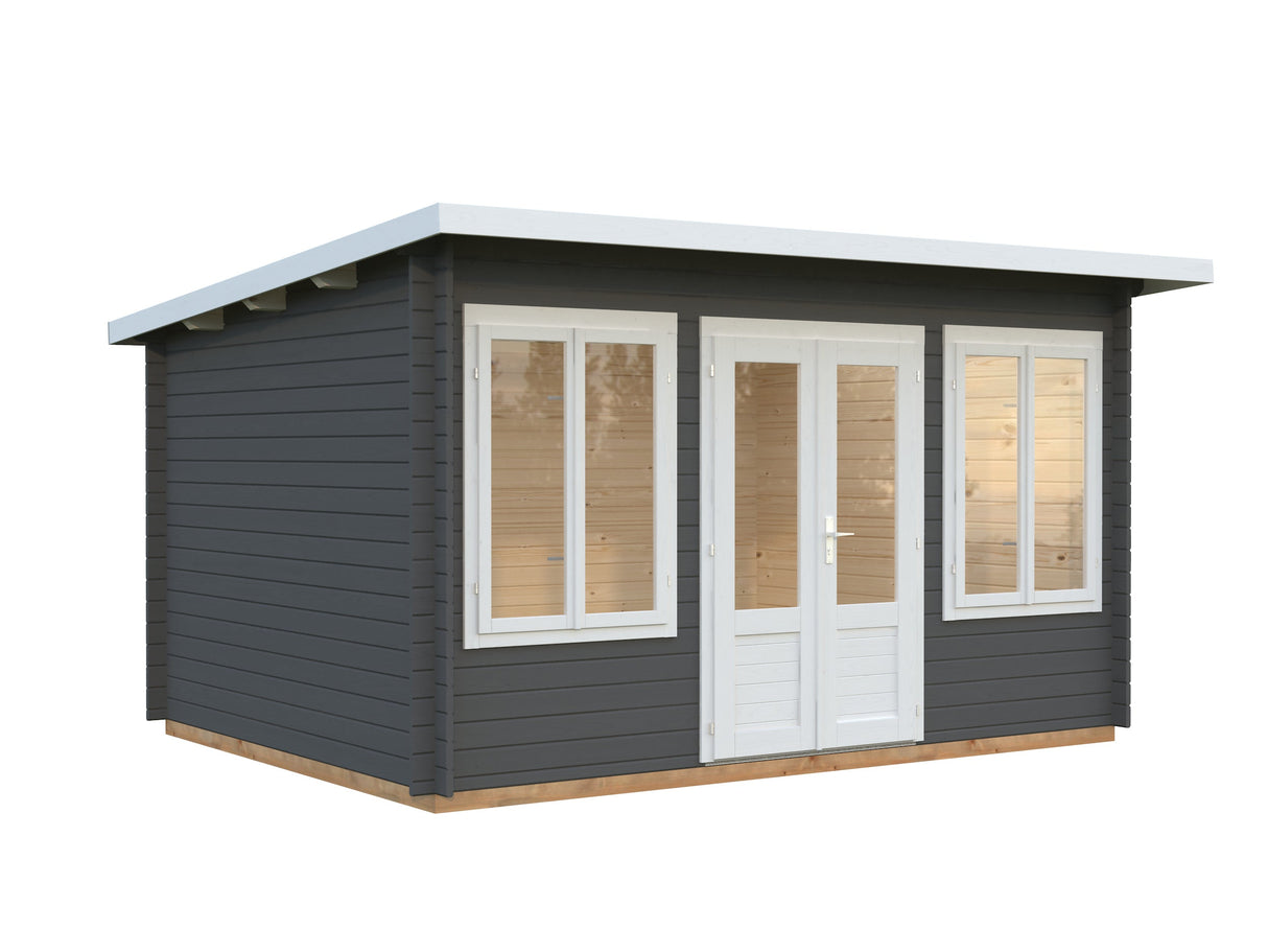 Lisa 11.5m2 (4x3m | 34mm) Lamekatusega freespruss-aiamaja