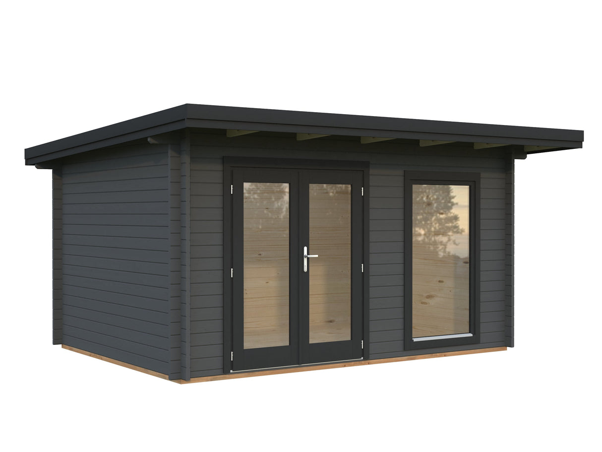 Heidi 11.7m2 (4.1x3m | 44mm) Kaldkatusega freespruss-aiamaja