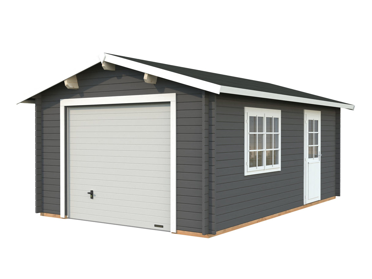 Roger 19m2 (3.8x5.7m | 44mm) Kompaktne freespruss-garaaž sektsioonuksega