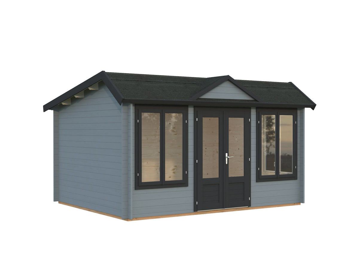 Claudia Pent 11.5m2 (4x3m | 34mm) Kellakastiga freespruss-aiamaja alla 2.5 m