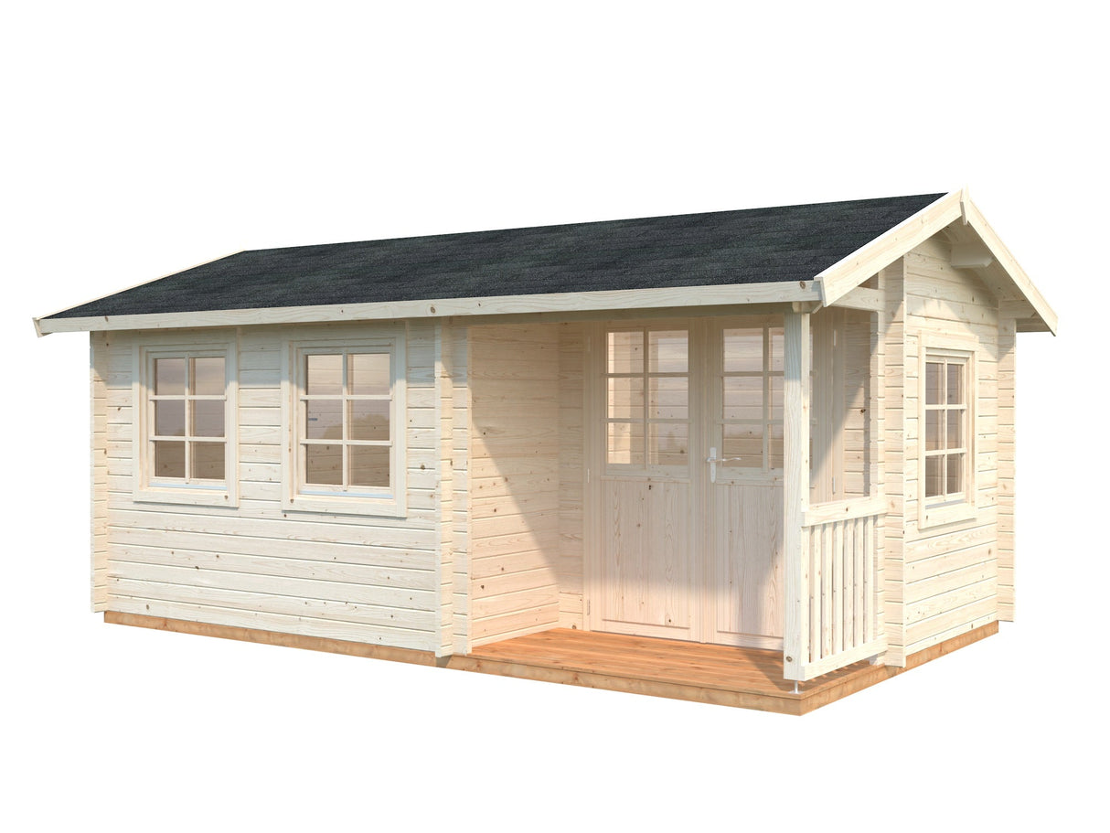 Susanna 12.4m2 (5.1x3m | 44mm) Traditsiooniline freespruss-aiamaja