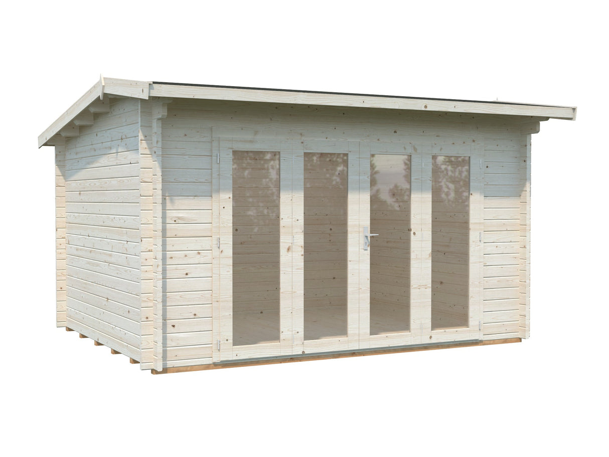 Ines 11.1m2 (3.9x3m | 44mm) Freespruss-aiamaja voldikustega