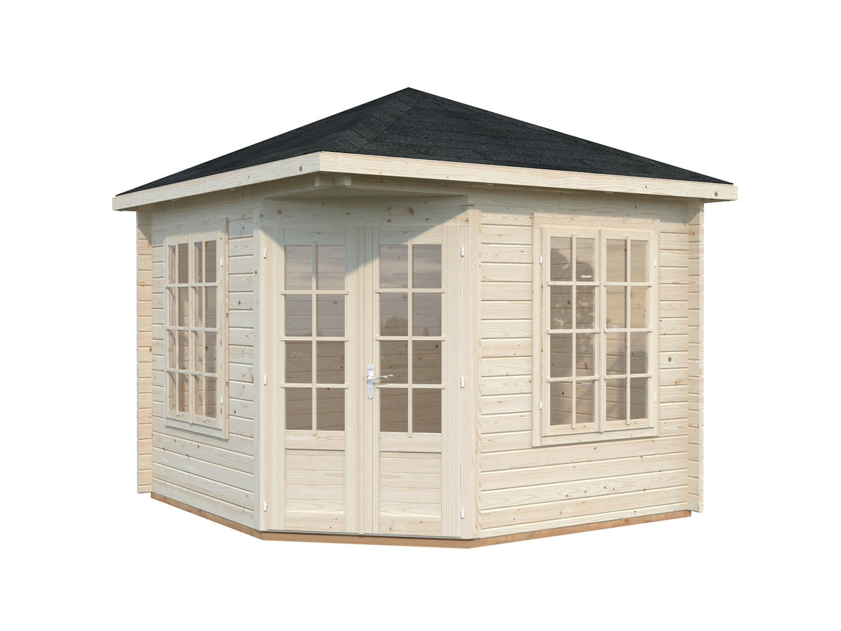 Melanie 6.9m2 (2.8x2.8m | 44mm) Ruudukujuline freesprusspaviljon