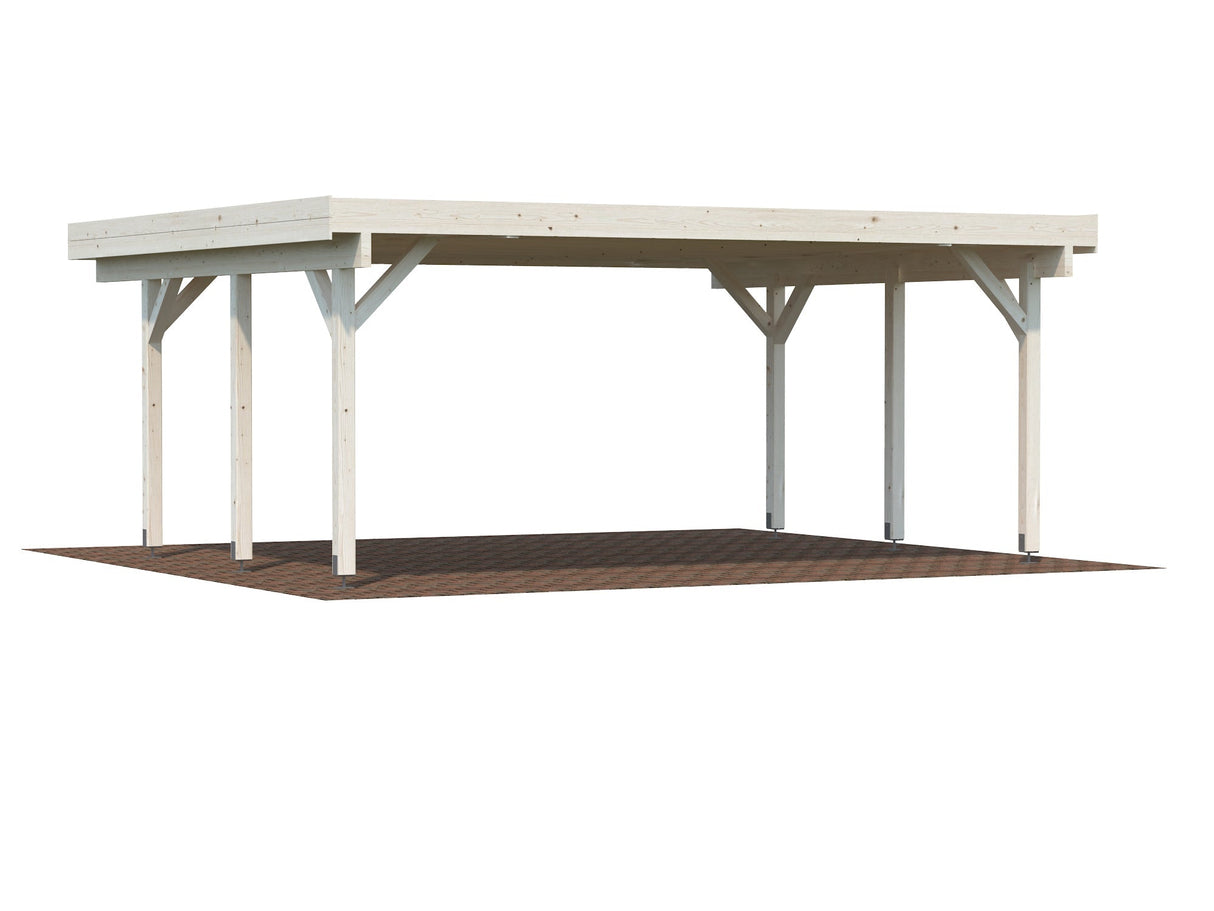 Karl 20.6m2 (5.55x3.72m) Lamekatusega kahekohaline autovarjualune