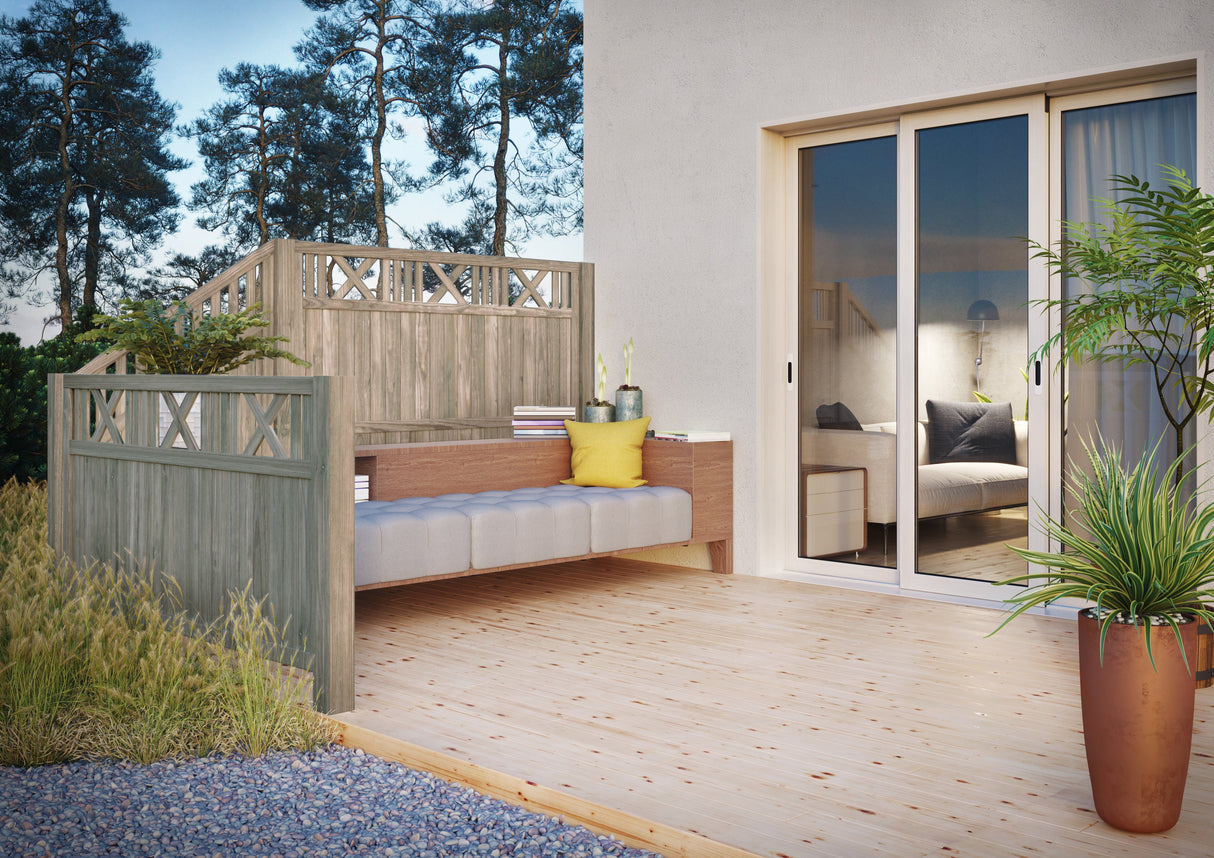 Aiaelement 'Karina4' (1800x900) terrassi privaatsussein