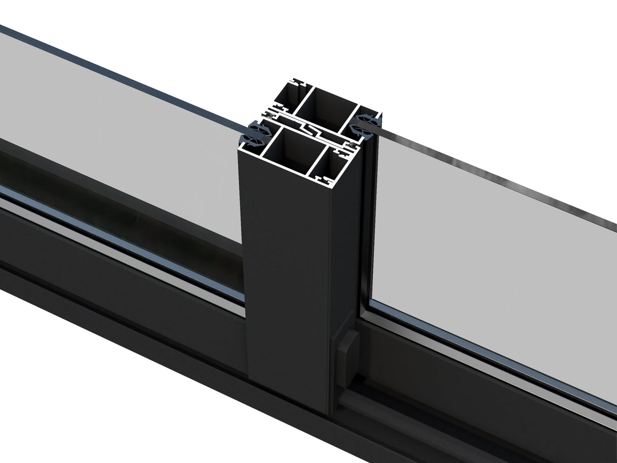 Lumi 16,2 m² (5,8x3 m | 120x120 mm) Modernne seinale kinnituv klaaspaviljon aeda