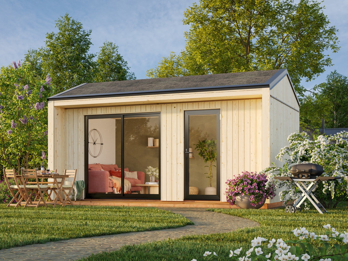 Rebekka 13,6 m² (5,6x3,4 m | 18 mm) Soojustusvalmis põhjamaine minimaja