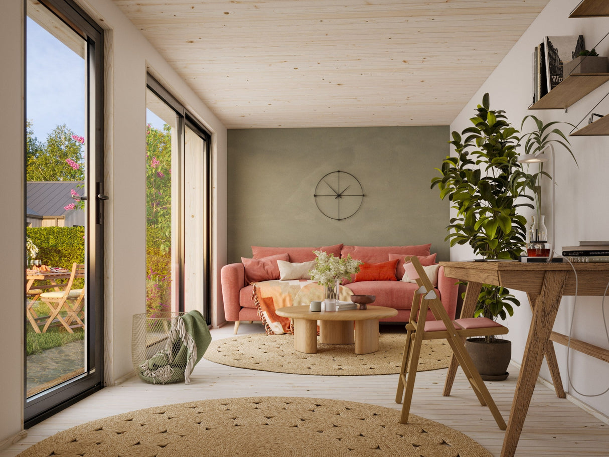 Rebekka 13,6 m² (5,6x3,4 m | 18 mm) Soojustusvalmis põhjamaine minimaja