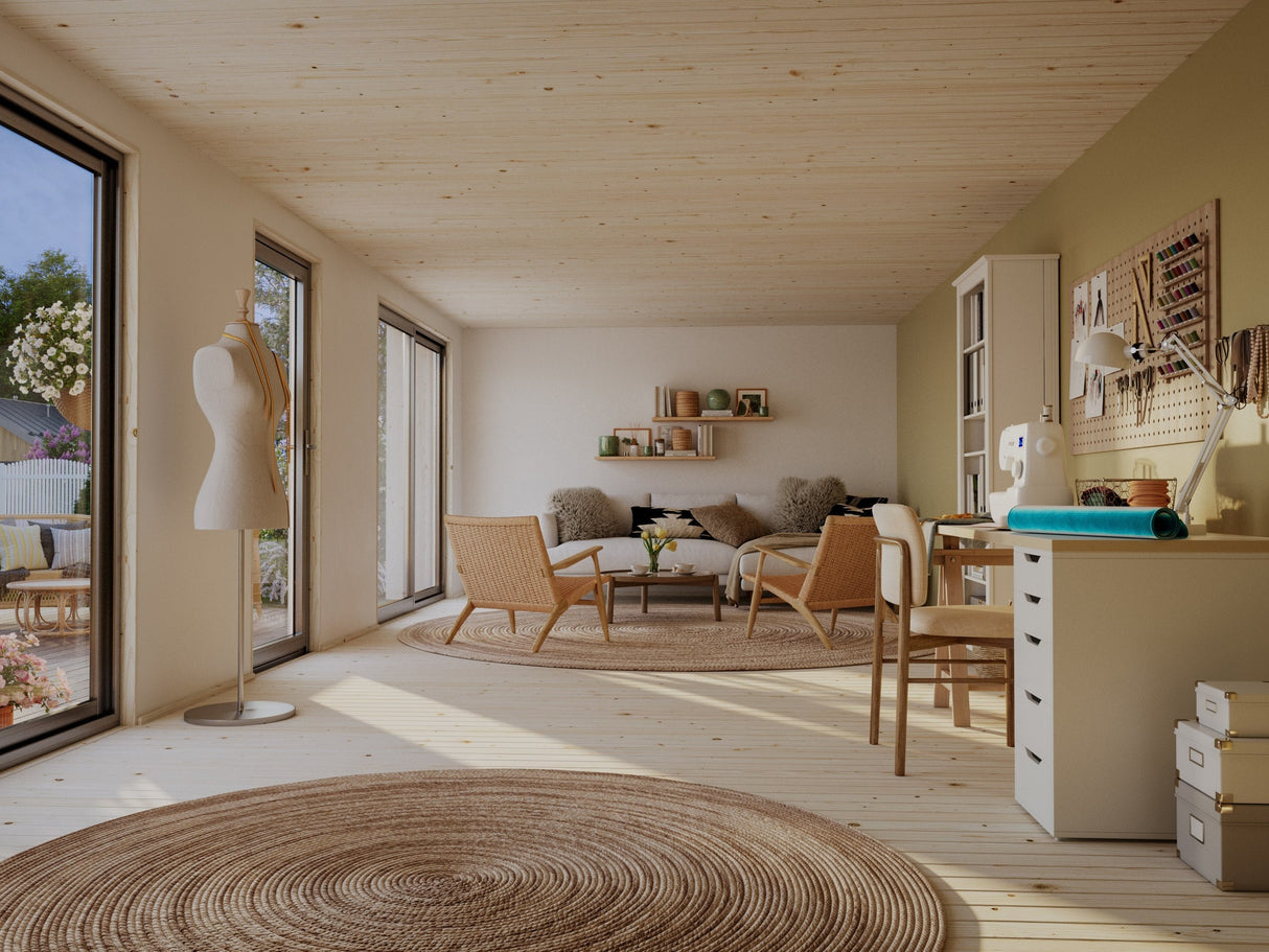 Rebekka 31,8 m² (9,x4,5 m|18 mm) Soojustatav minimaja