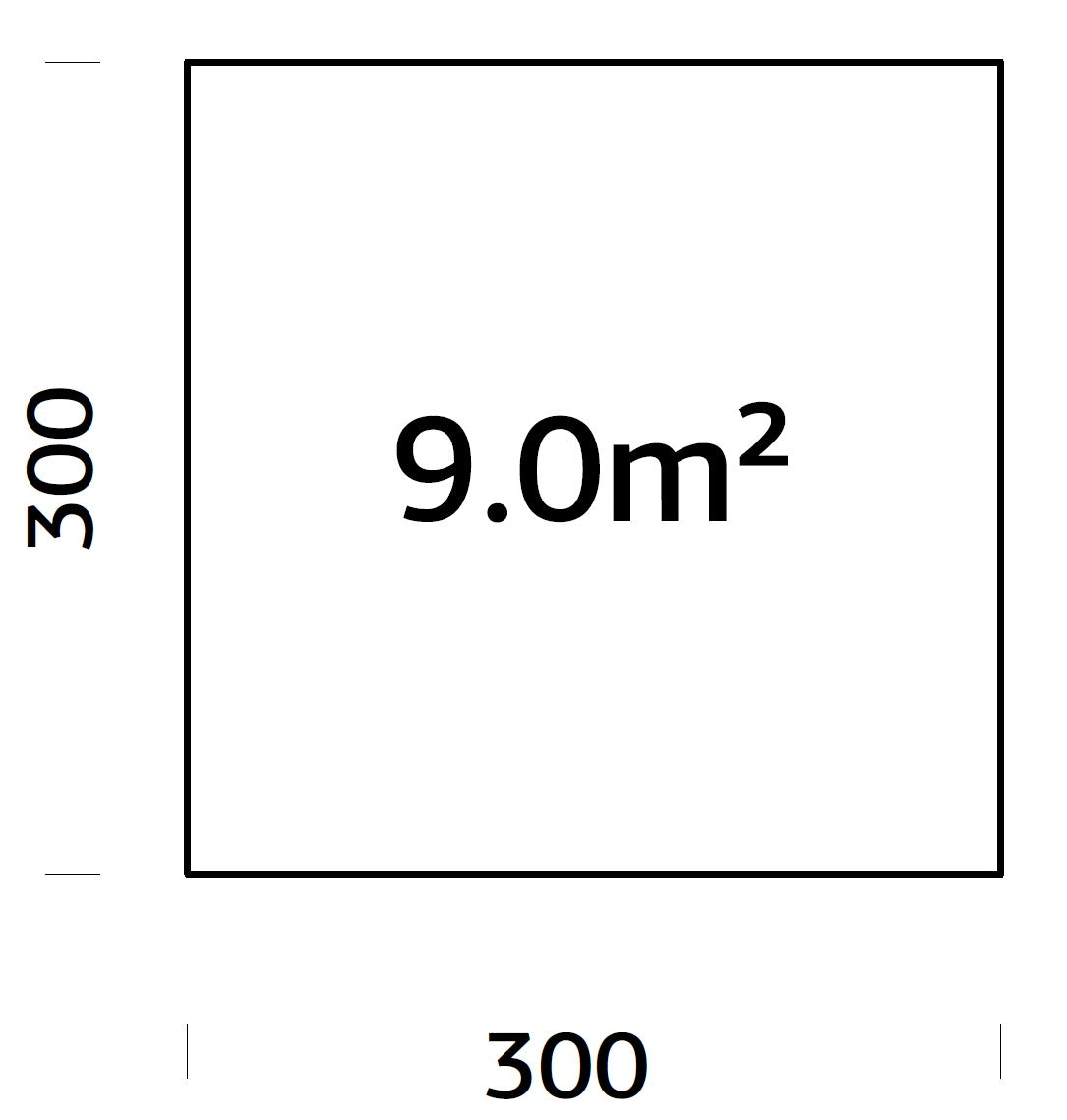 Vundamendiraam 3x3 m (sh. LogFoot)