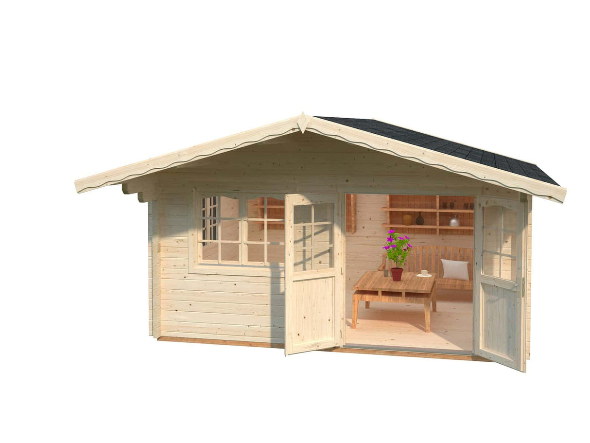 Helena 15.1m2 (4.5x3.6m | 70mm) Vastupidav freespruss-aiamaja