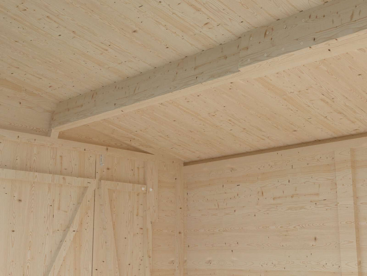 Mia 5.4m2 (3.33x1.65m | 16mm) Valmis seinaelementidest aiakuur maja seina külge kinnitamiseks