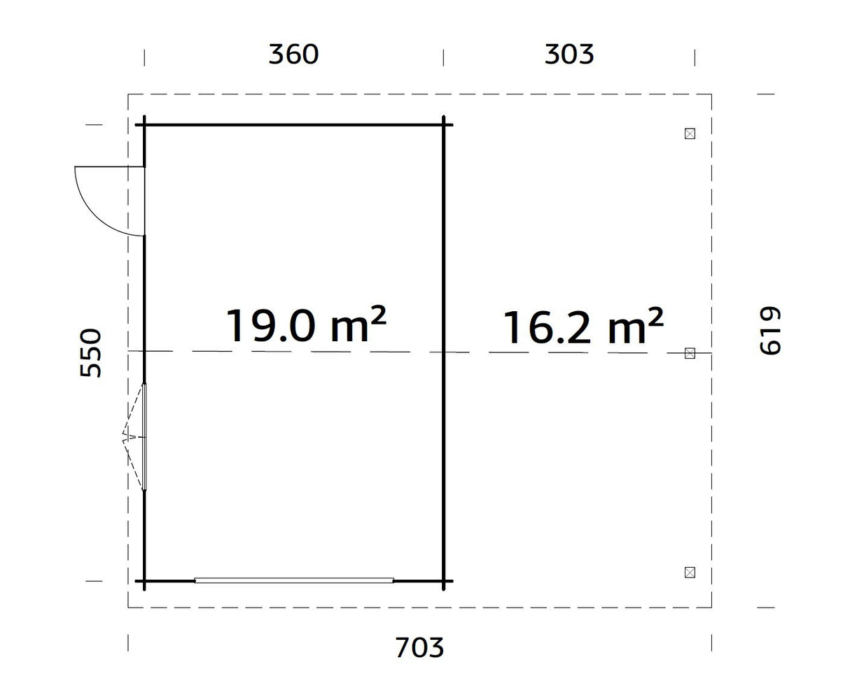 Roger 19,0+16,2 m2 kit