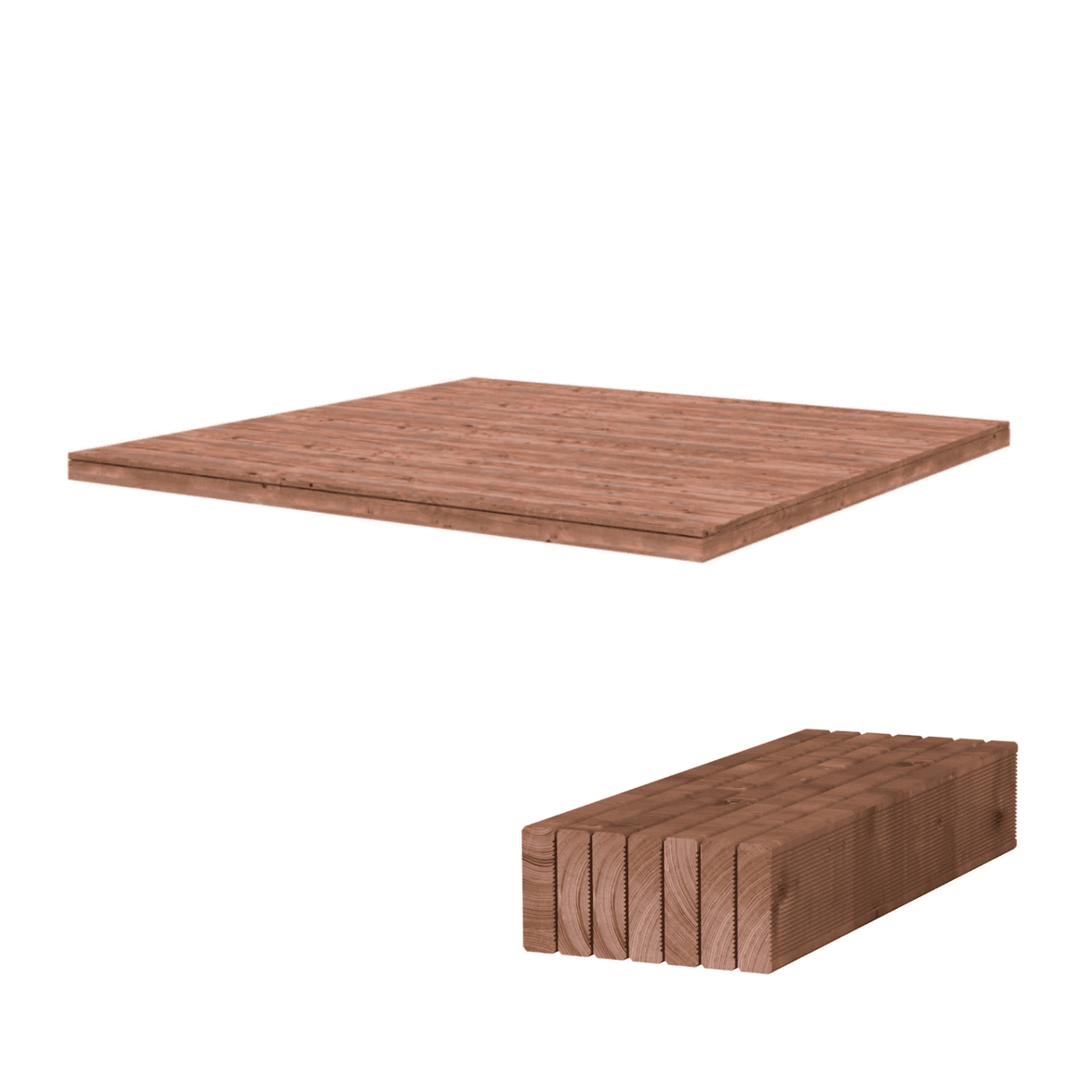Betty põrand 9m2 (3x3m | 28mm) Süvaimmutatud terrassilauad Betty 9 paviljonile