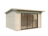 Ines 11.1m2 (3.9x3m | 44mm) Lükandustega freespruss-aiamaja