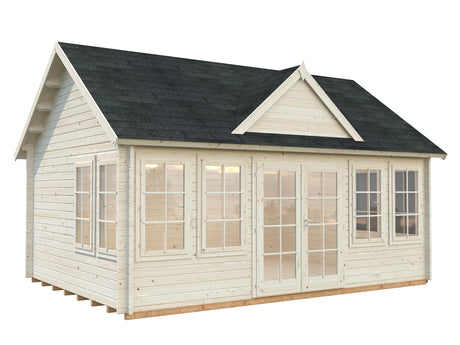 Claudia 19.4m2 (5.5x4m | 44mm) Kellakastiga freespruss-aiamaja