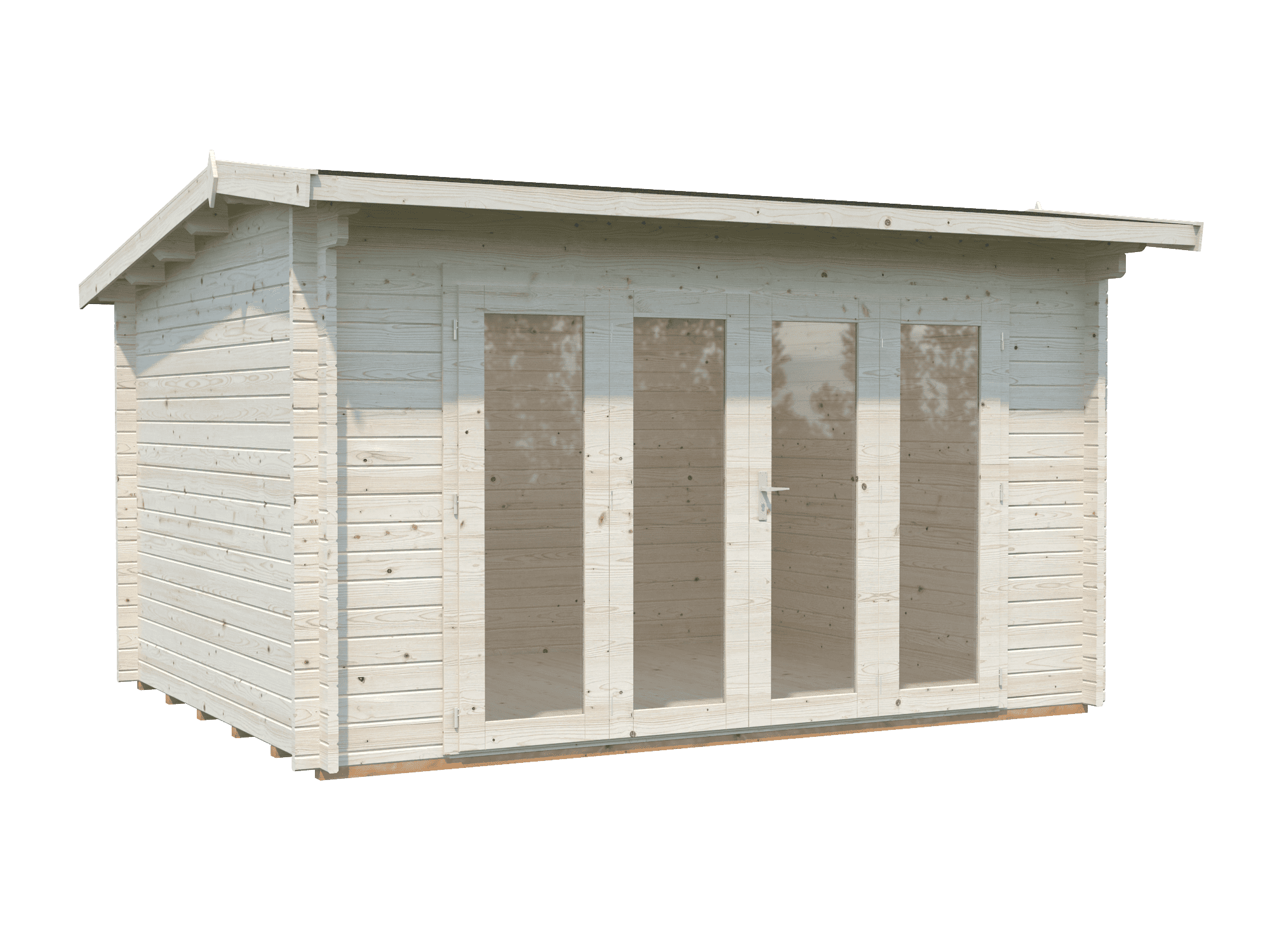 Ines 11.1m2 (3.9x3m | 44mm) Freespruss-aiamaja voldikustega