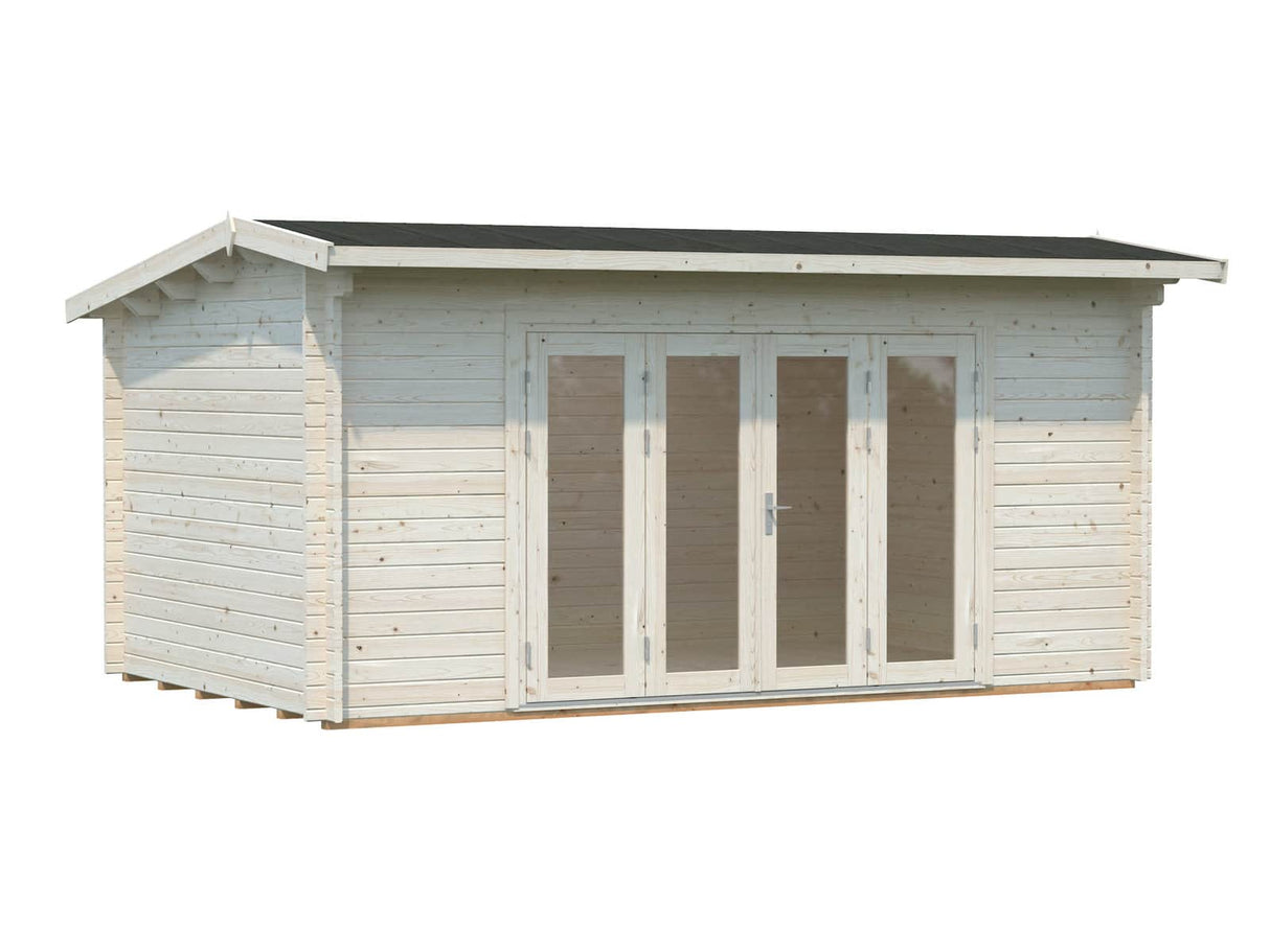 Ines 13.7m2 (4.8x3m | 44mm) Ruumikas freespruss-aiamaja voldikustega