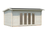 Ines 13.7m2 (4.8x3m | 44mm) Ruumikas freespruss-aiamaja voldikustega