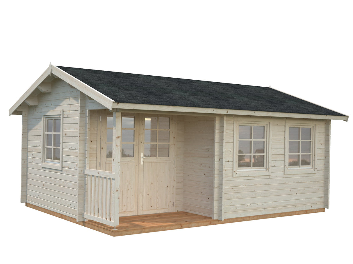 Susanna 16.4m2 (5.3x4m | 44mm) Traditsiooniline freespruss-aiamaja
