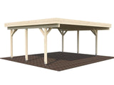 Karl 20.6m2 (5.55x3.72m) Lamekatusega kahekohaline autovarjualune