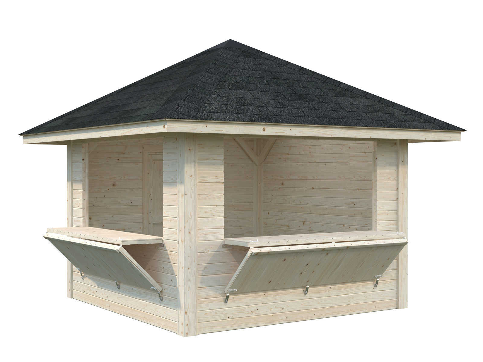 Bianca 8.3m2 Set 105 (3x3m) Kahe lukustatava luugiga kiosk