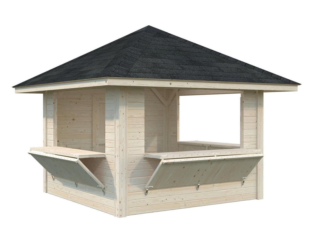 Bianca 8.3m2 Set 106 (3x3m) Kolme lukustatava luugiga kiosk
