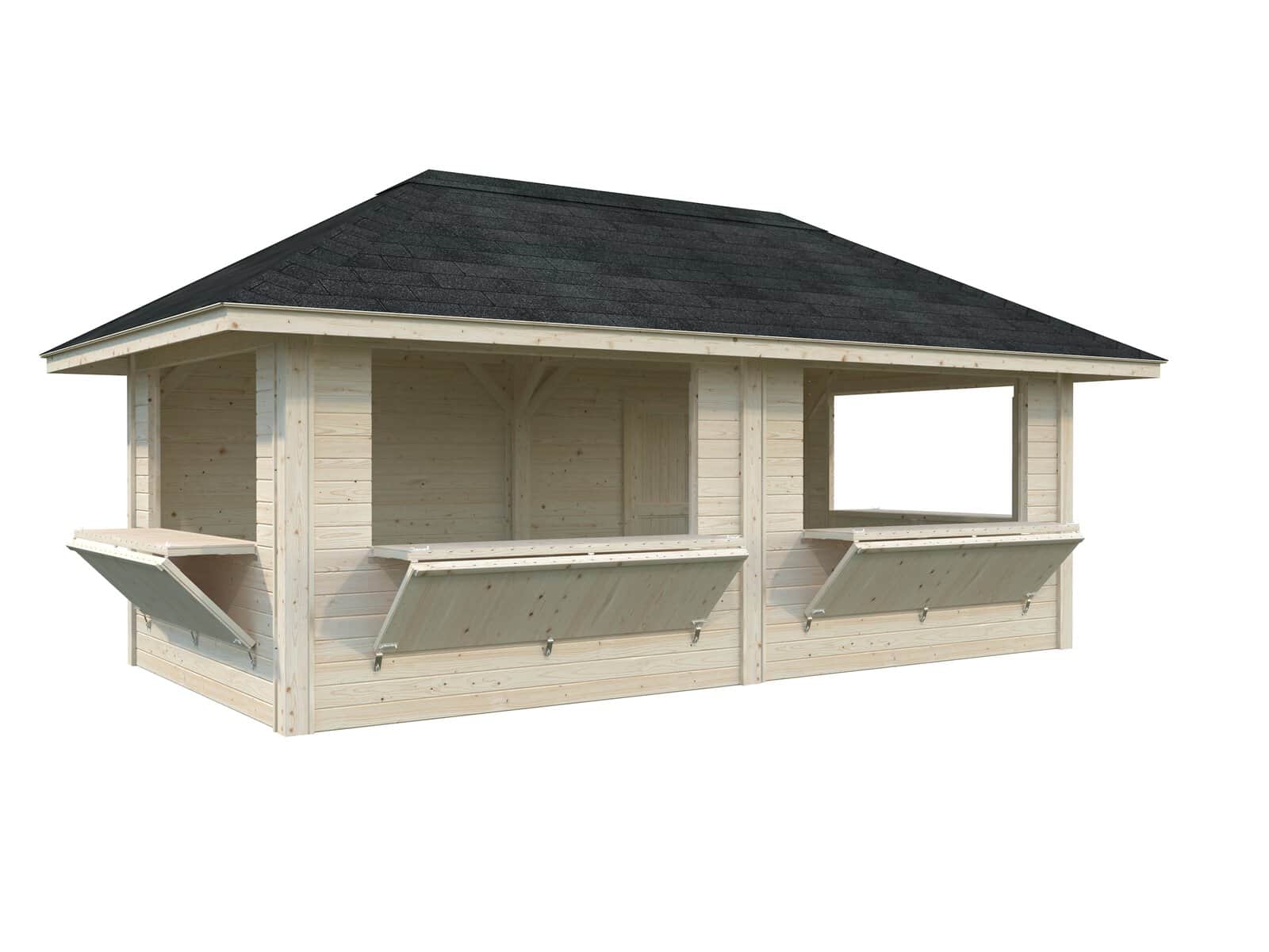 Bianca 16.6m2 Set 112 (5.88x3m) Nelja luugiga suur kiosk