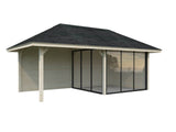 Bianca 16.6m2 Set 205/505 (5.88x3m) Kahe lükandukse ja varikatusega paviljon