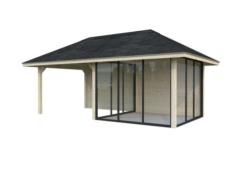 Bianca 16.6m2 Set 206/506 (5.88x3m) Kolme lükandukse ja varikatusega paviljon