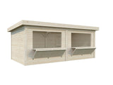 Lenna 16.6m2 Set 311 (5.88x3m) Lamekatuse ja kahe luugiga kiosk
